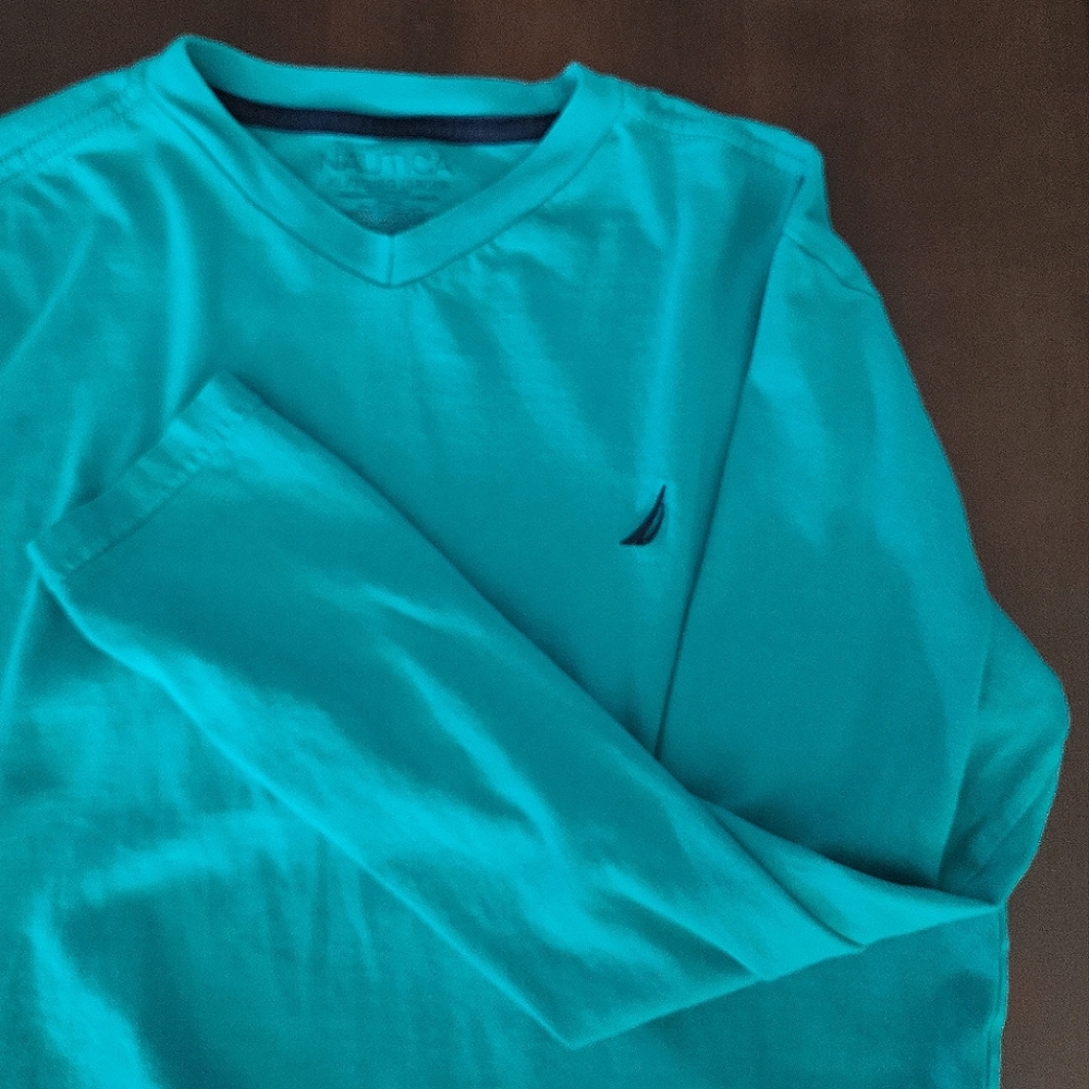 Boys Turquoise Nautica Shirt-XL